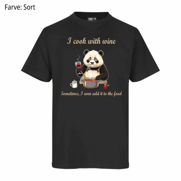 I cook with wine / T-shirt - Billede 2