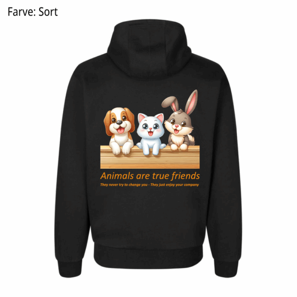 Animals are true friends / Hoodie - Billede 2
